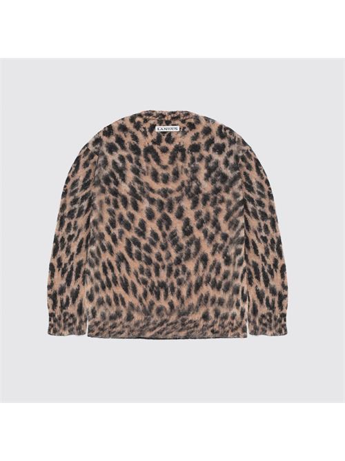 CARDIGAN MACULATO IN ALPACAUn capo avvolgente e grintoso, perfetto per distinguersi. Questo cardigan in maglia presenta una texture soffice e calda, con fantasia leopardata all-over e chiusura frontale. Realizzato in misto alpaca, garantisce leggerezza e morbidezza. Il fit comodo e il look deciso lo rendono ideale per le piccole con stile. LANEUS KIDS | F5LKJGCA053570